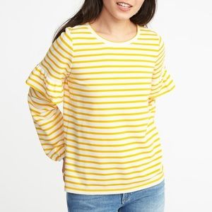 Adorable old navy ruffle sleeves sweatshirt